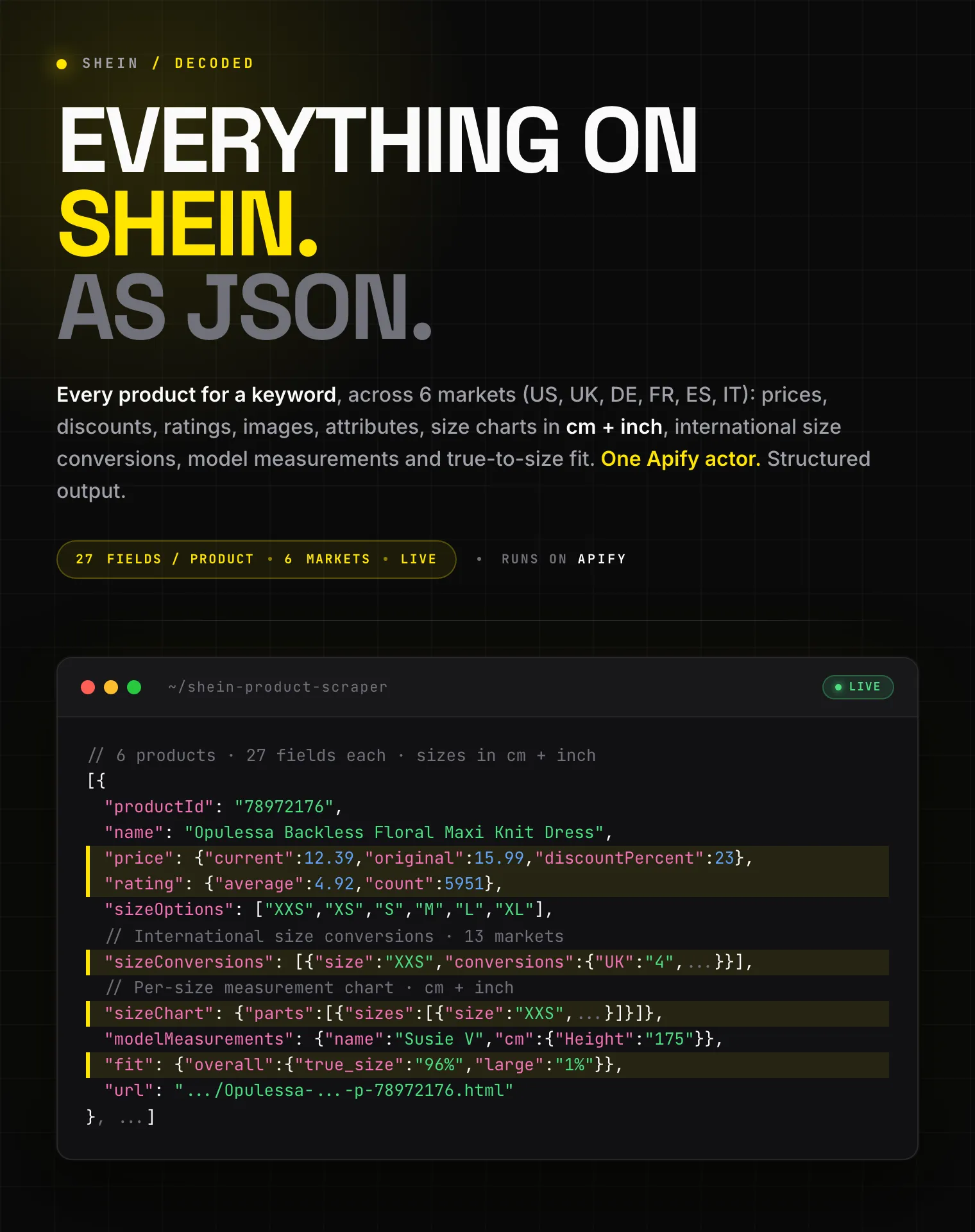 Shein Product Scraper