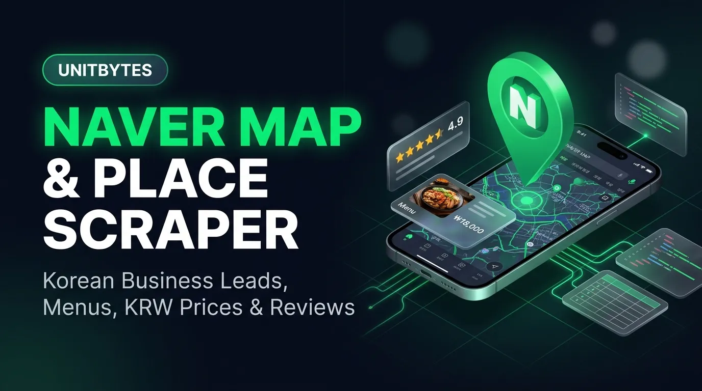Naver Map Scraper (네이버 지도 크롤러) by UnitBytes