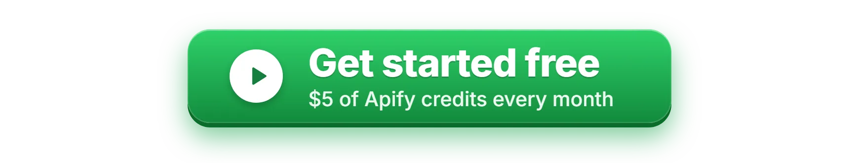 Get started free with $5 of Apify credits every month