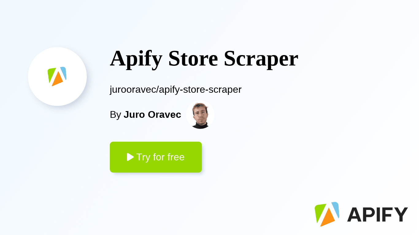 Apify Store Scraper · Apify