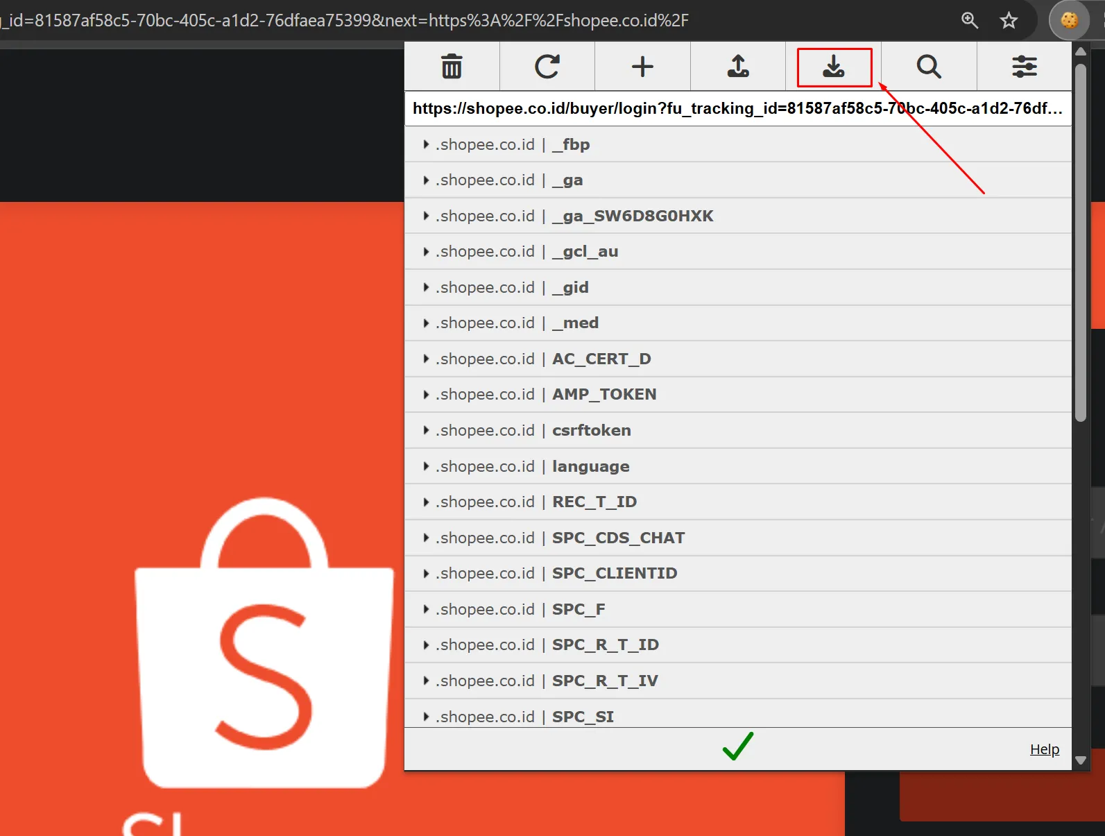 EditThisCookie Export