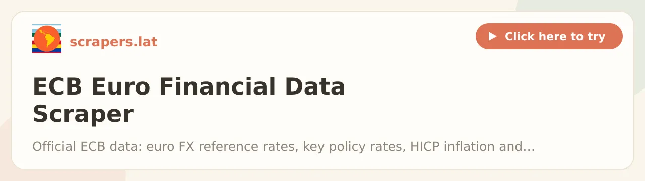 ECB Euro Financial Data Scraper