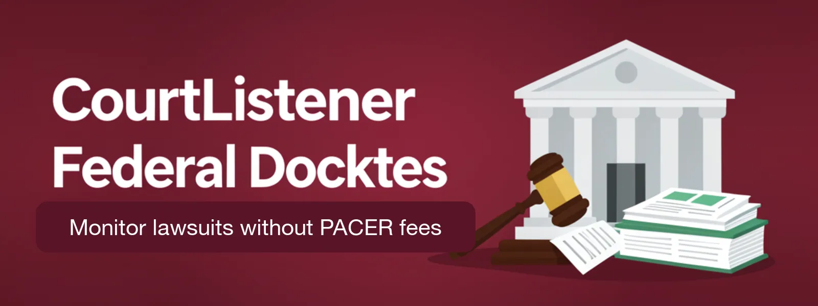 CourtListener Federal Dockets hero