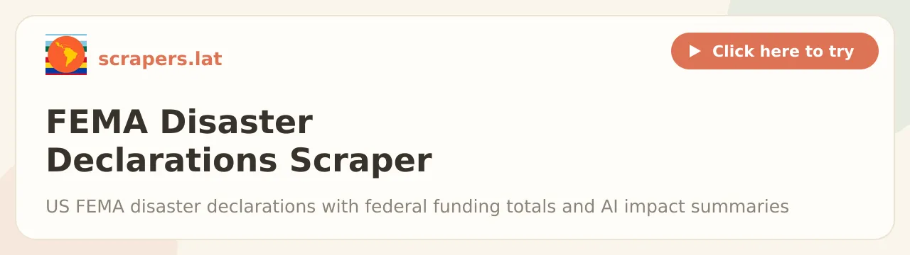 FEMA Disaster Declarations Scraper