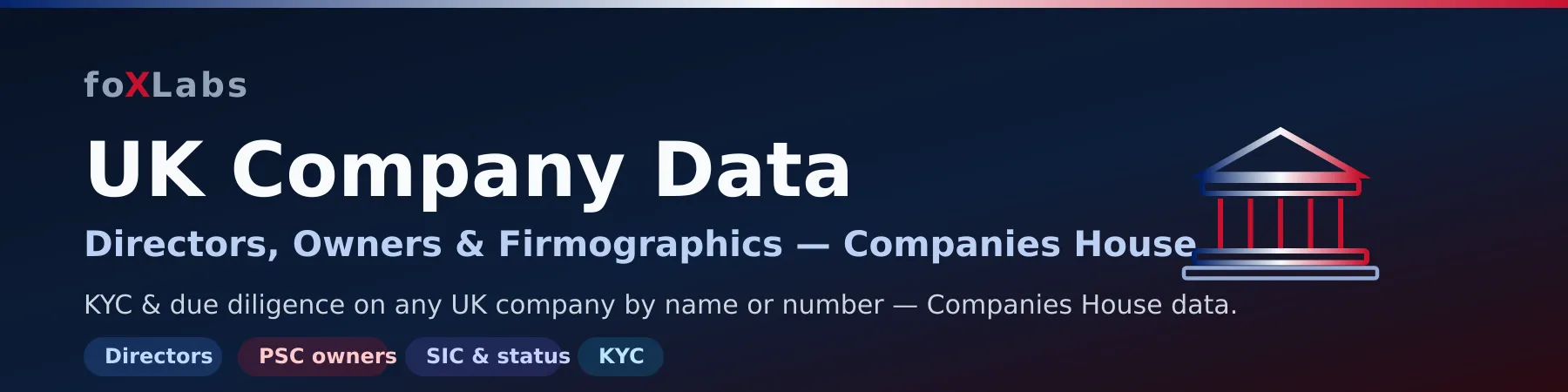 UK Company Data — Companies House officers, PSC & SIC