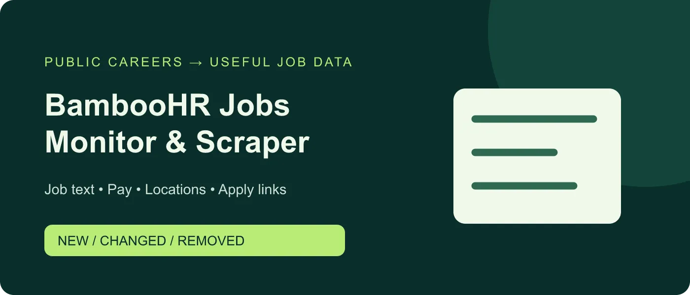 BambooHR job data and change monitoring
