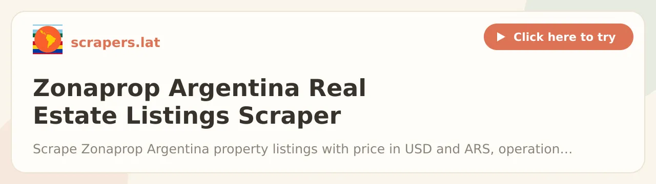 Zonaprop Argentina Real Estate Listings Scraper