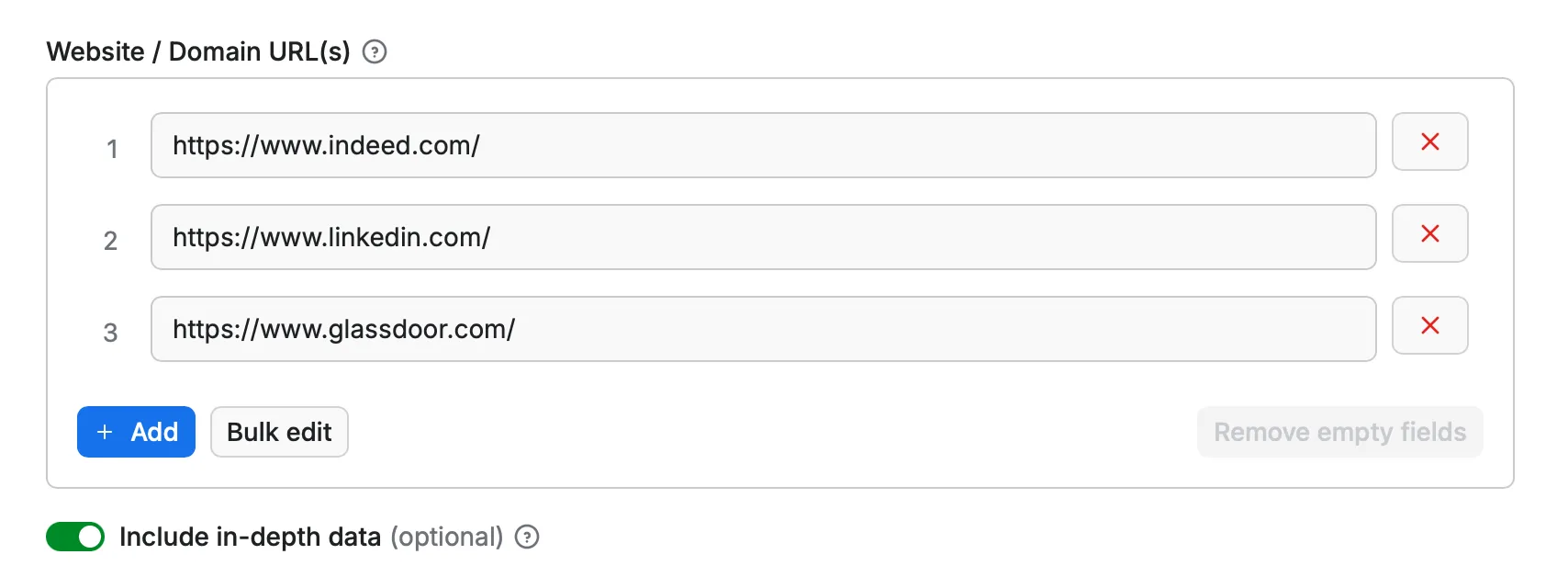 Sample Input View