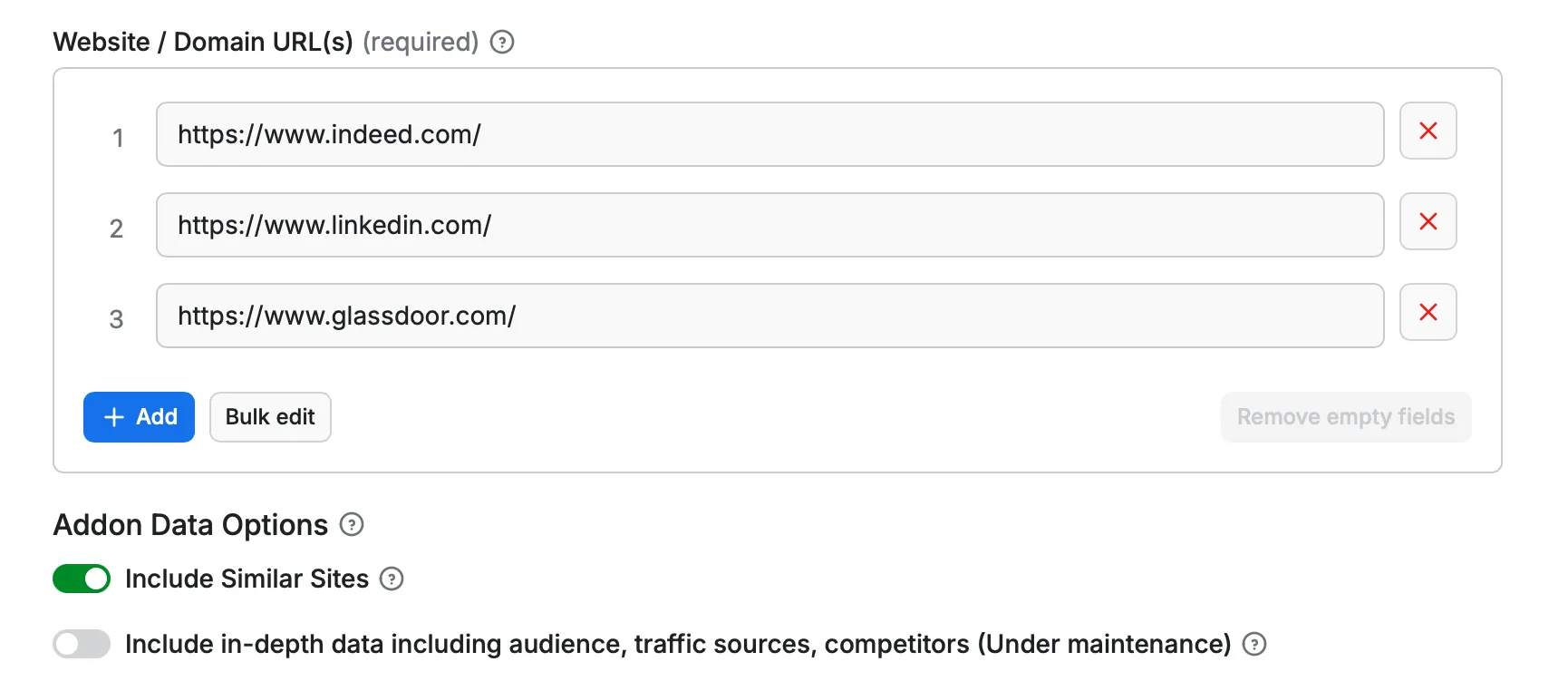 Similarweb Scraper Sample Input