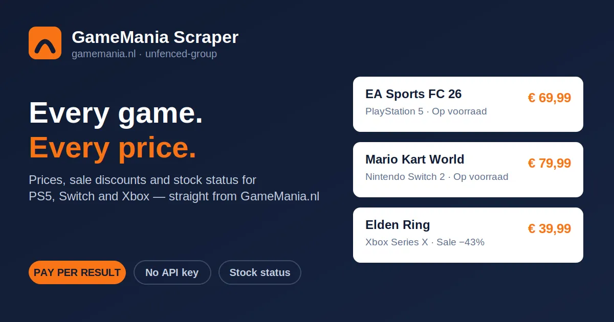 GameMania Scraper