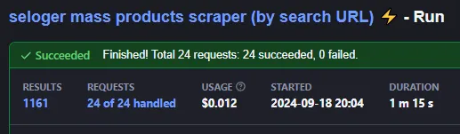 cout apify seloger search url 1000