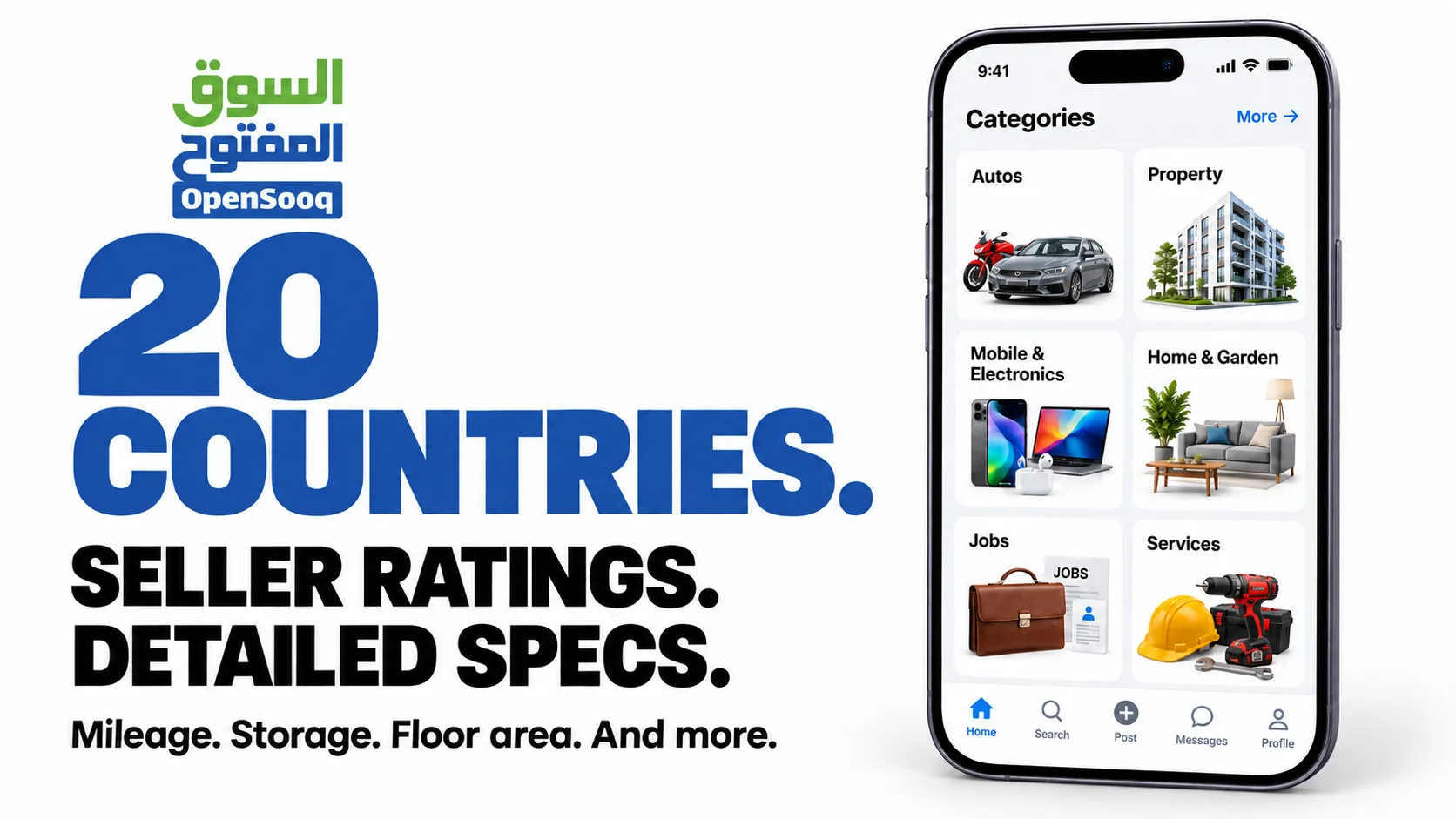 OpenSooq: 20 countries. Seller ratings. Detailed specs. Mileage, storage, floor area and more.