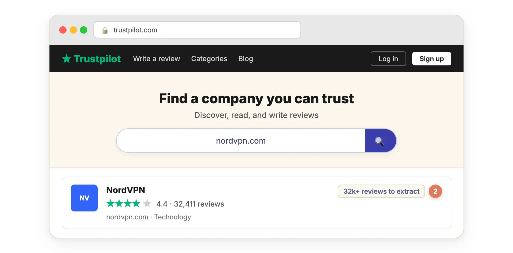 Trustpilot — what this Actor scrapes