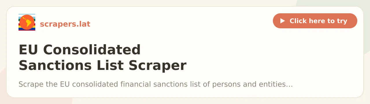 EU Consolidated Sanctions List Scraper (Persons & Entities)