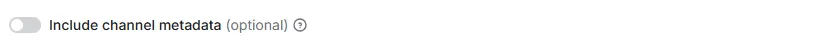Screenshot: enabling channel meta