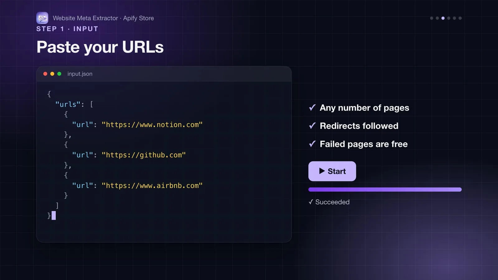 Input example