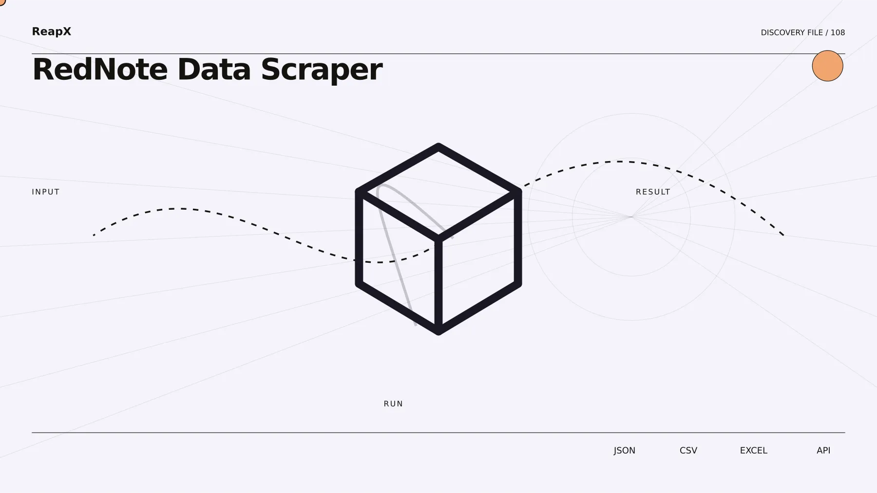 RedNote Data Scraper input and result demonstration