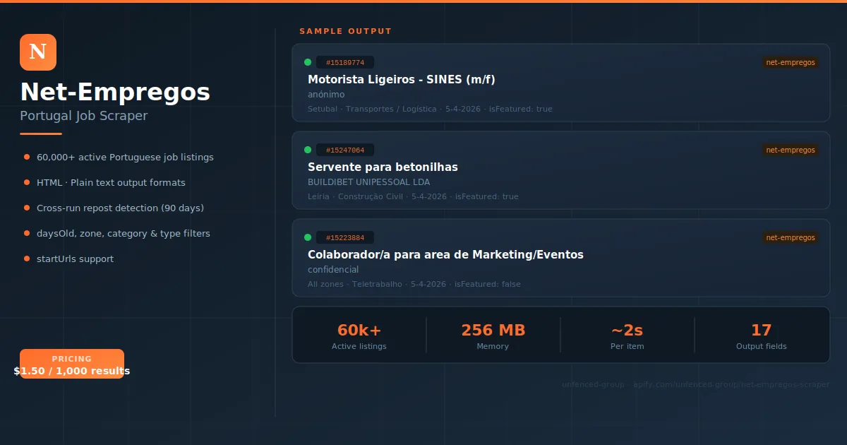 Net-Empregos Scraper