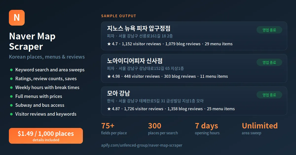 Naver Map Scraper