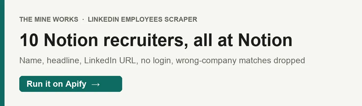 10 Notion recruiters, all at Notion
