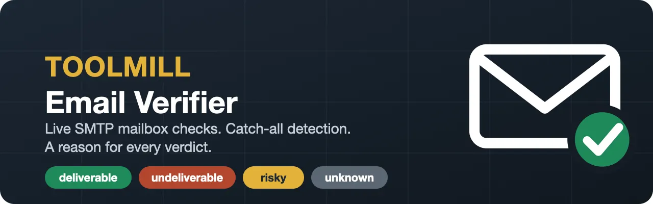 Toolmill Email Verifier