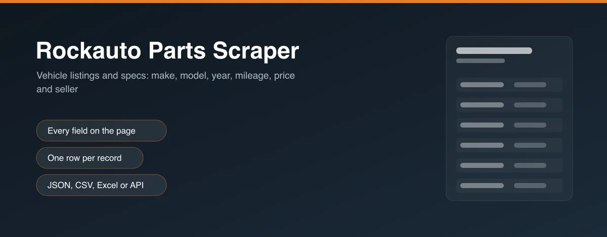 Rockauto Parts Scraper hero