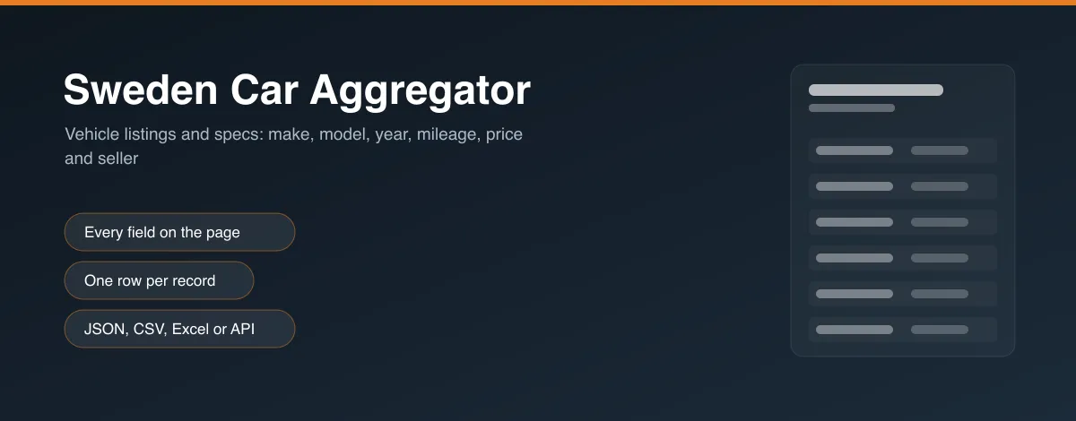 Sweden Car Aggregator hero