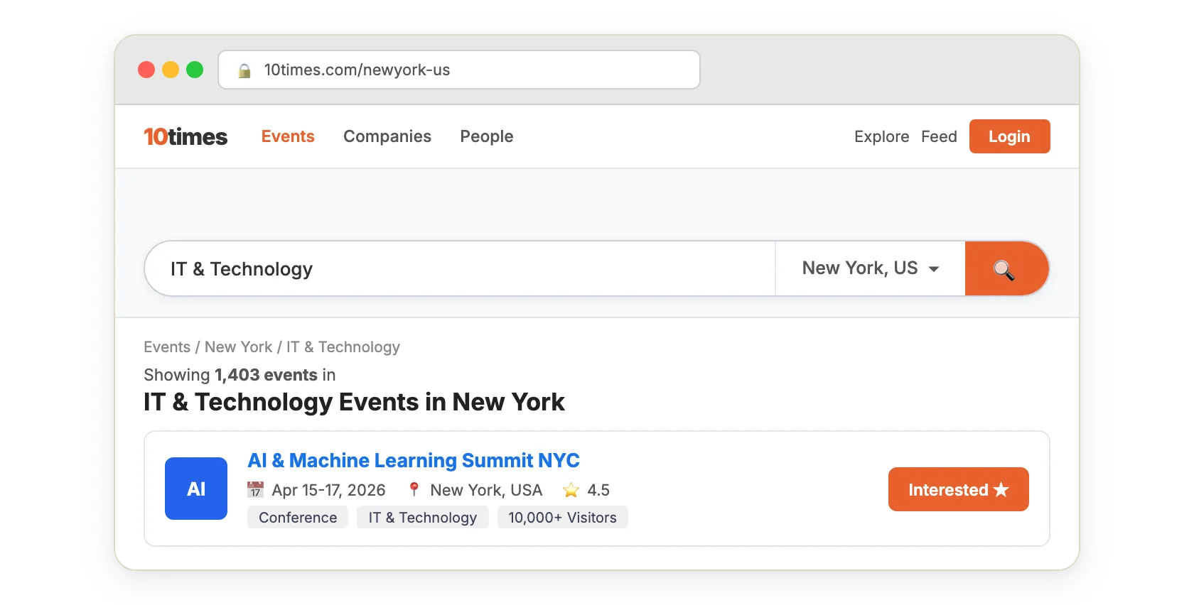 10times.com — what this Actor scrapes