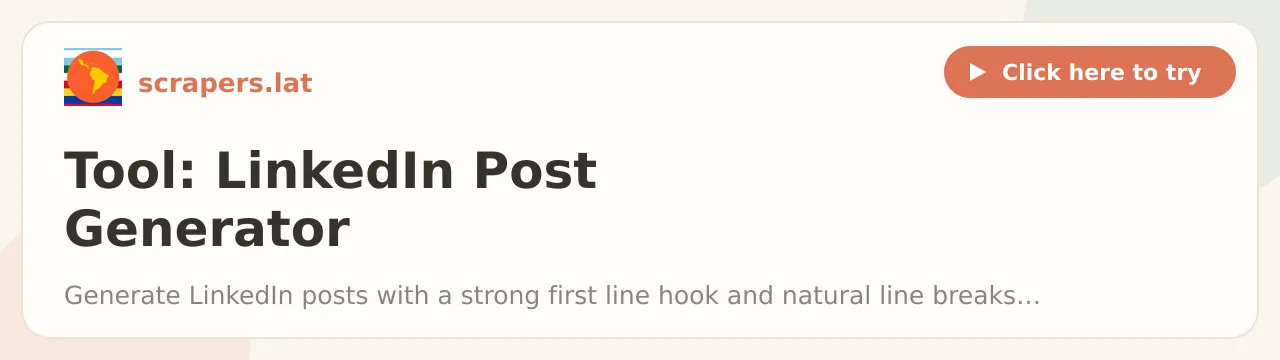 Tool: LinkedIn Post Generator