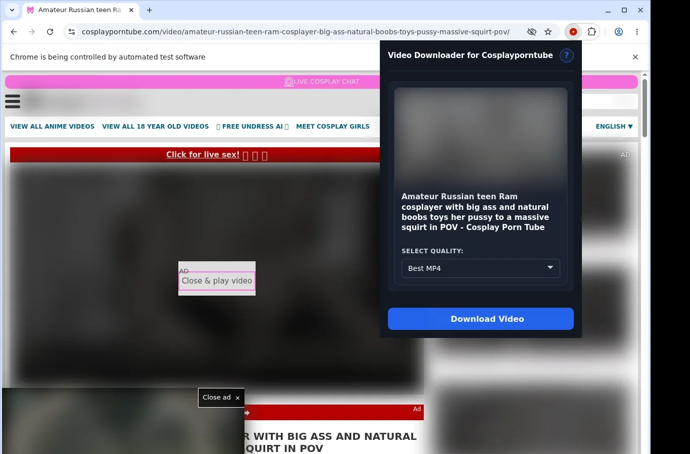 CosplayPornTube Video Downloader