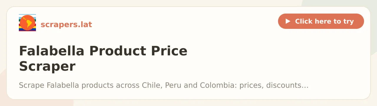 Falabella Product Price Scraper