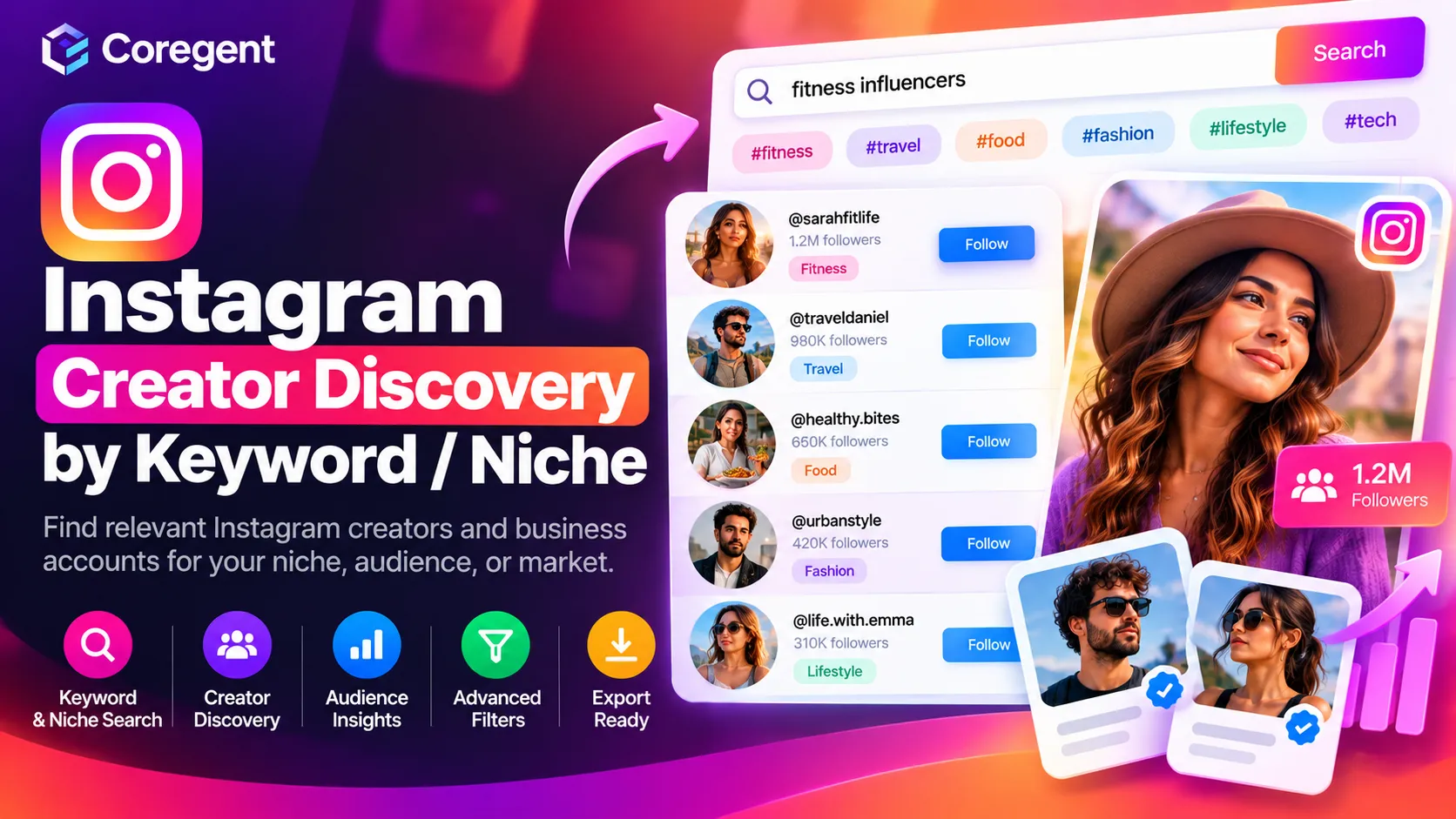 Instagram Creator Discovery by Keyword / Niche