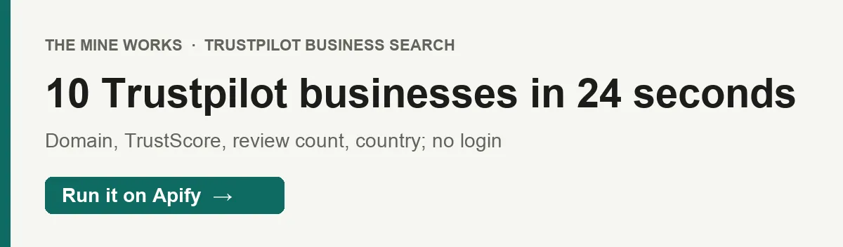 10 Trustpilot businesses in 24 seconds