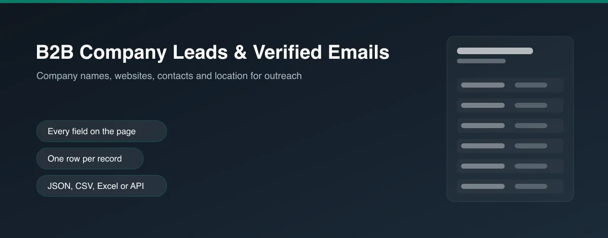 B2B Company Leads & Verified Emails hero