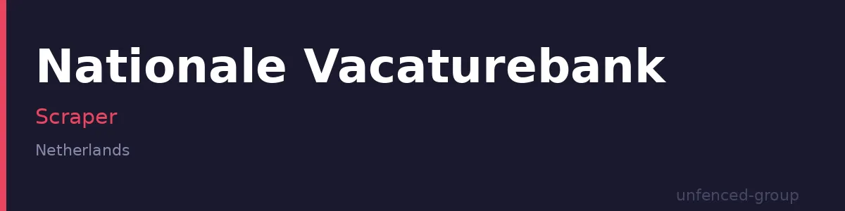 Nationale Vacaturebank Scraper
