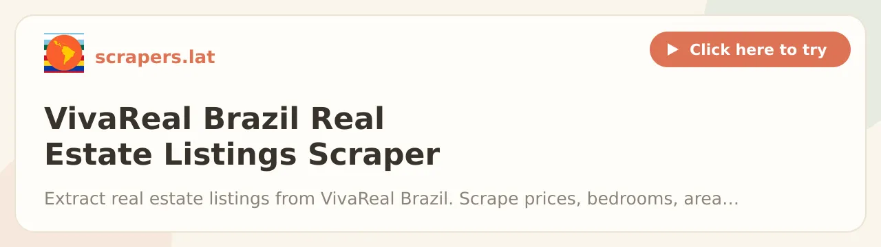 VivaReal Brazil Real Estate Listings Scraper