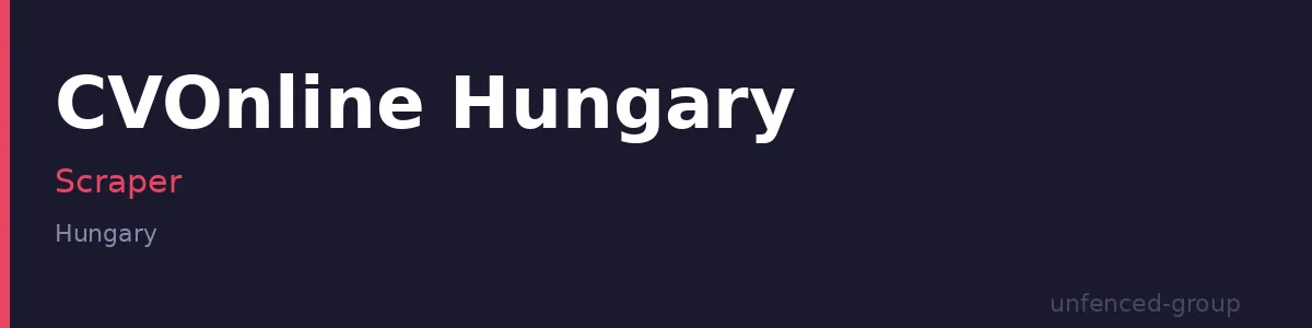 CVonline.hu Scraper