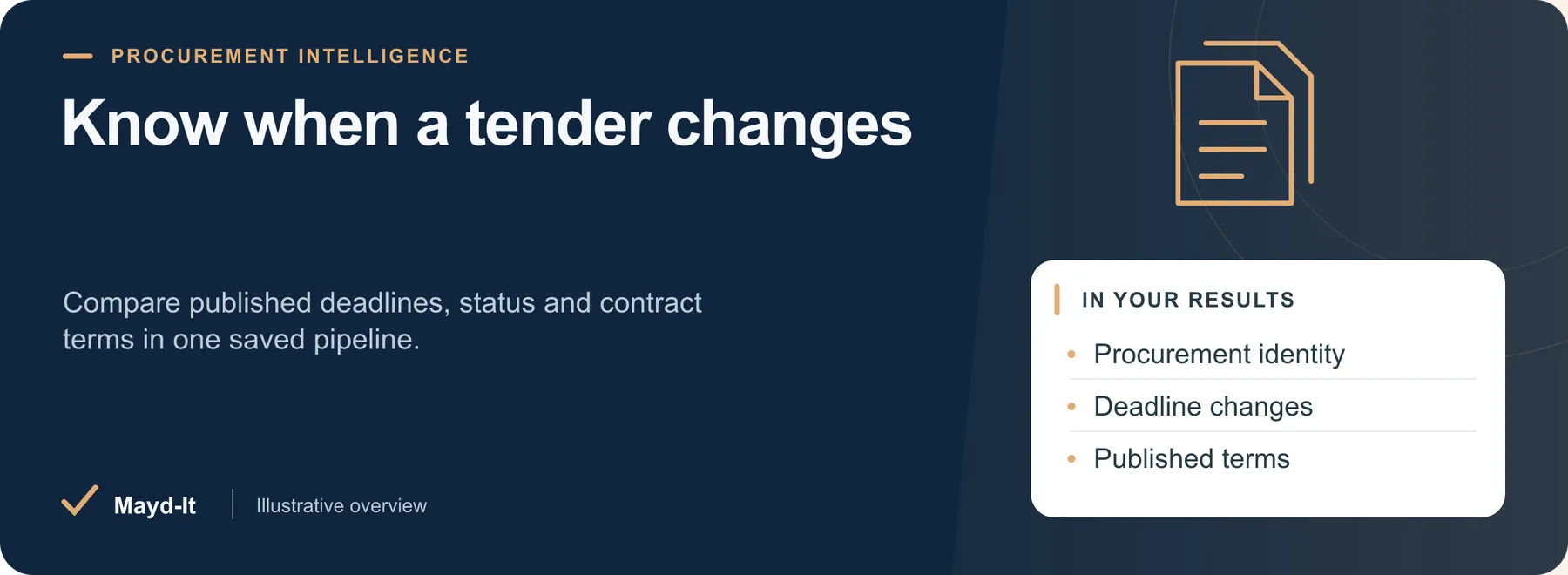 UK Tender Pipeline Monitor - procurement change intelligence
