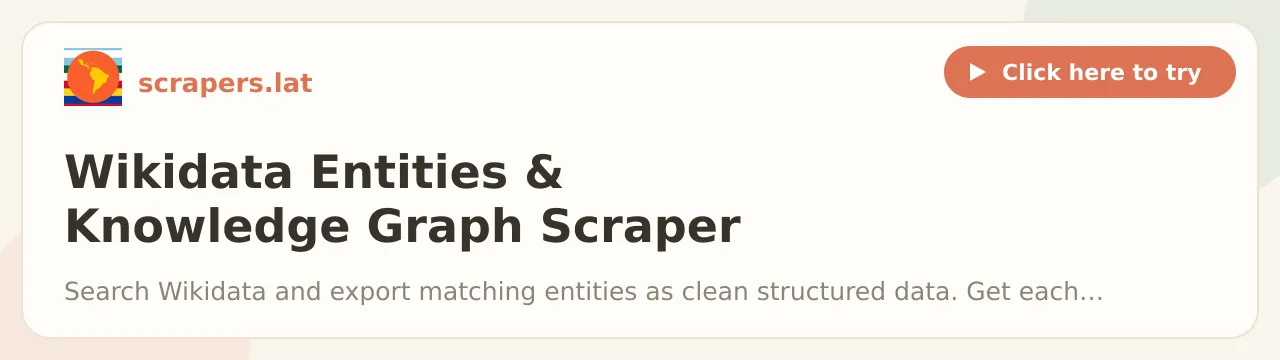 Wikidata Entities & Knowledge Graph Scraper