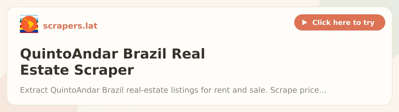 QuintoAndar Brazil Real Estate Scraper