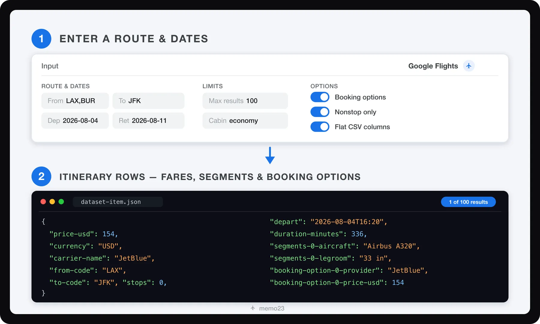 How the Google Flights Scraper works